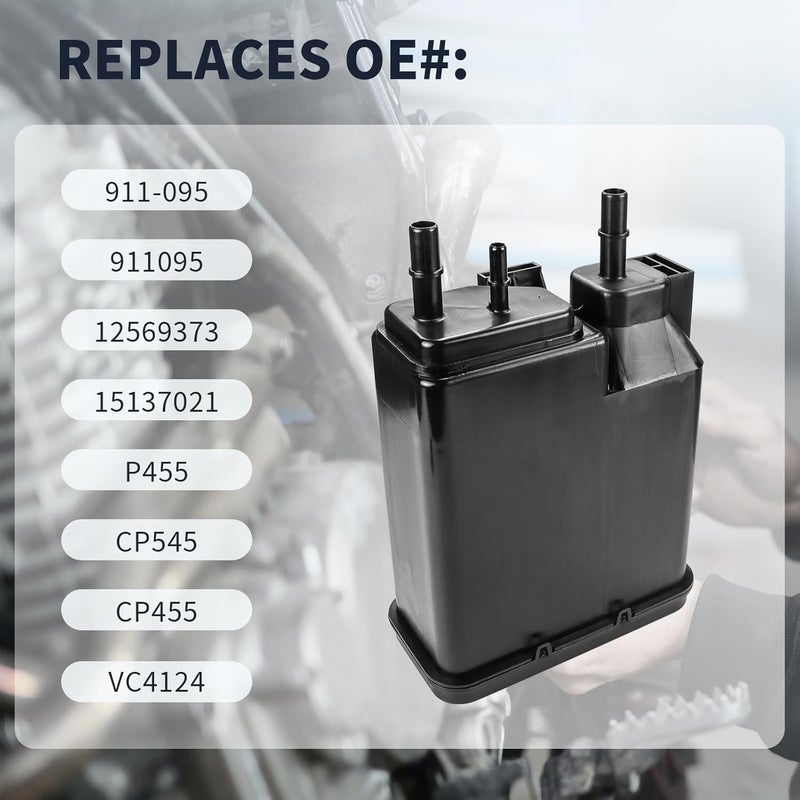 AIKEPT 911-095 Vapor Canister Charcoal Filter Compatible with Chevy Silverado Express GMC Sierra Savana 1500 2500 3500 HD 2004-2020, EVAP Emission Control System Replaces 15137021 12569373 - Image 2